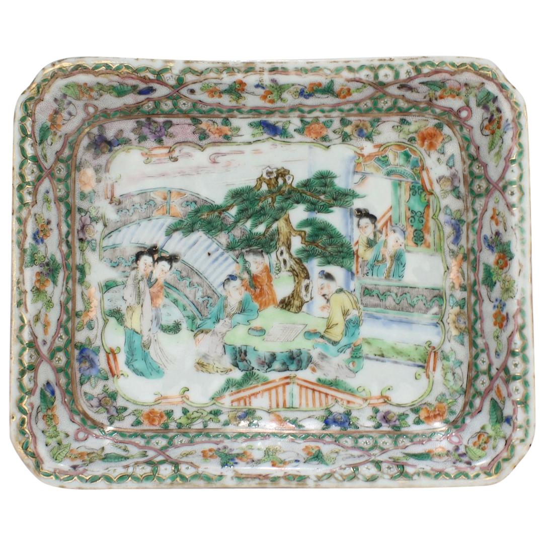 Antique Chinese Export Porcelain Famille Verte Bowl