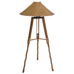 Australian Palm Wood Floor Lamp