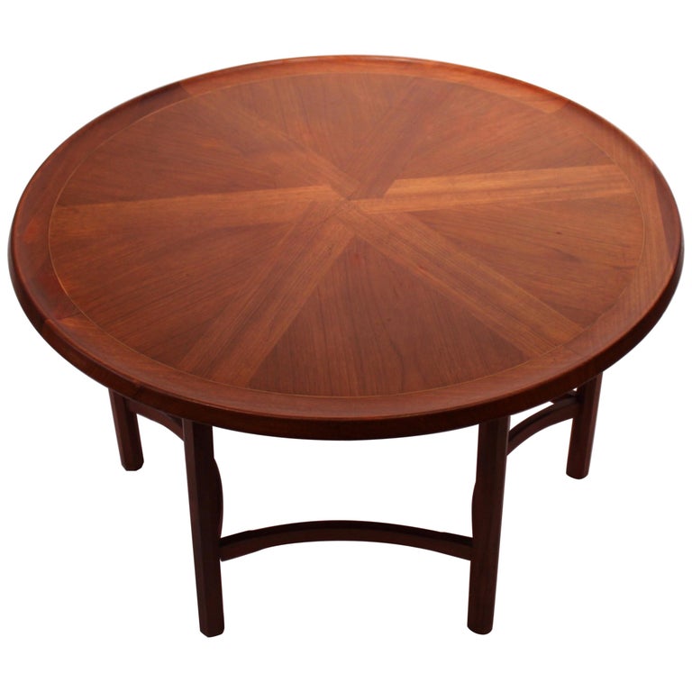 Coffee Table In Teak With Tiles Dark Colors Of Danish Design Round Coffee Table In Teak Of Danish Design From The 1960s