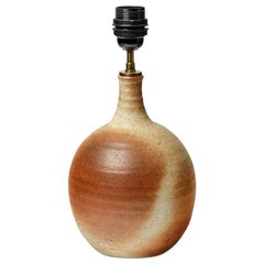 Stoneware Ceramic Lamp by Alain Magne, circa 1970, La Borne