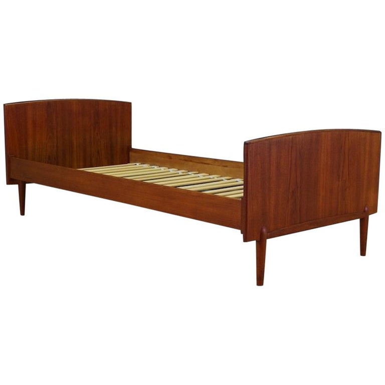 MidCentury Modern Cherrywood Organic Bed Denmark, 1960s at 1stdibs