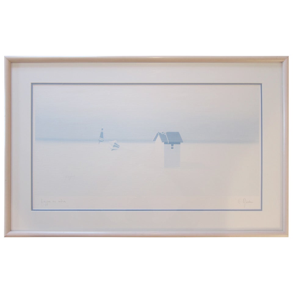 Suite of Three French Beach Prints C. Giordani.  For Sale