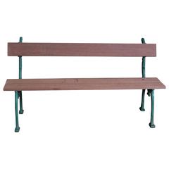 French Garden Bench with Mahogany Wood 3