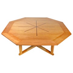 Octagonal Sunburst Table by Edward Wormley for Dunbar