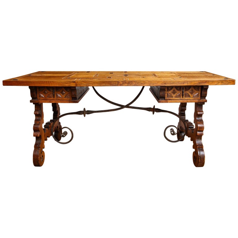 Inlaid, BaroqueStyle Table For Sale at 1stdibs