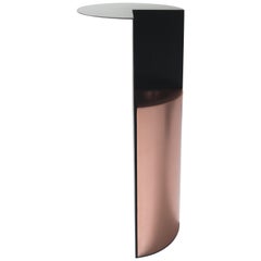 Umbrella Stand with Shelf in Blackened Steel and Copper by Birnam Wood Studio