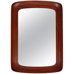 Midcentury Swedish Walnut Mirror from Atelje G&T, 1960s