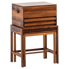 Sven Engström & Gunnar Myrstrand Side Table with Storage Box by Källemo