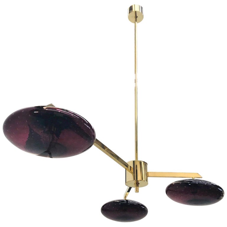 Trio Large Pierced Brass Asian Ceiling Light Pendants at 1stdibs