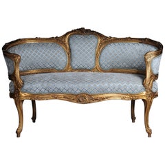 Elegant Canape Couch in Rococo Louis XV Style