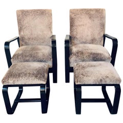 Art Deco Ottomans and Poufs