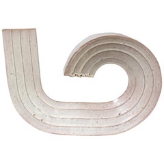 Industrial Style Ceramic Vase / Sculpture by Alessio Tasca, Nove, Italy, 1970s