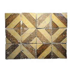 Early 20th Century Cement Tiles For At 1stdibs Italian Vintage Reclaimed Decorated Tiles From Early 20th Century