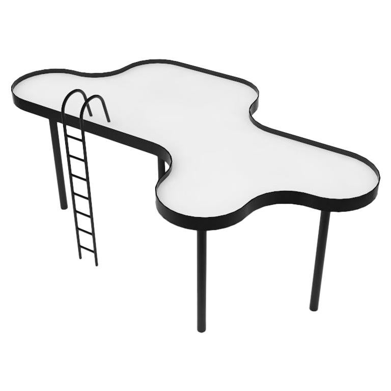 Mesa de billar, mediana, by RAIN, Mesa auxiliar contemporánea, metal y cristal en venta