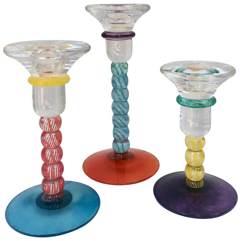 Large Kosta Boda Glass Candle Holders For Sale at 1stdibs