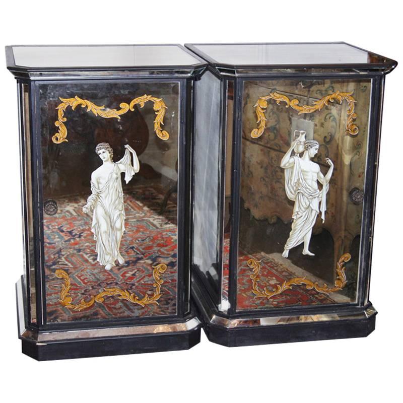 Pair of Mirrored Cabinets