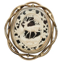 Antique Jewellery, Stag Motif Brooch