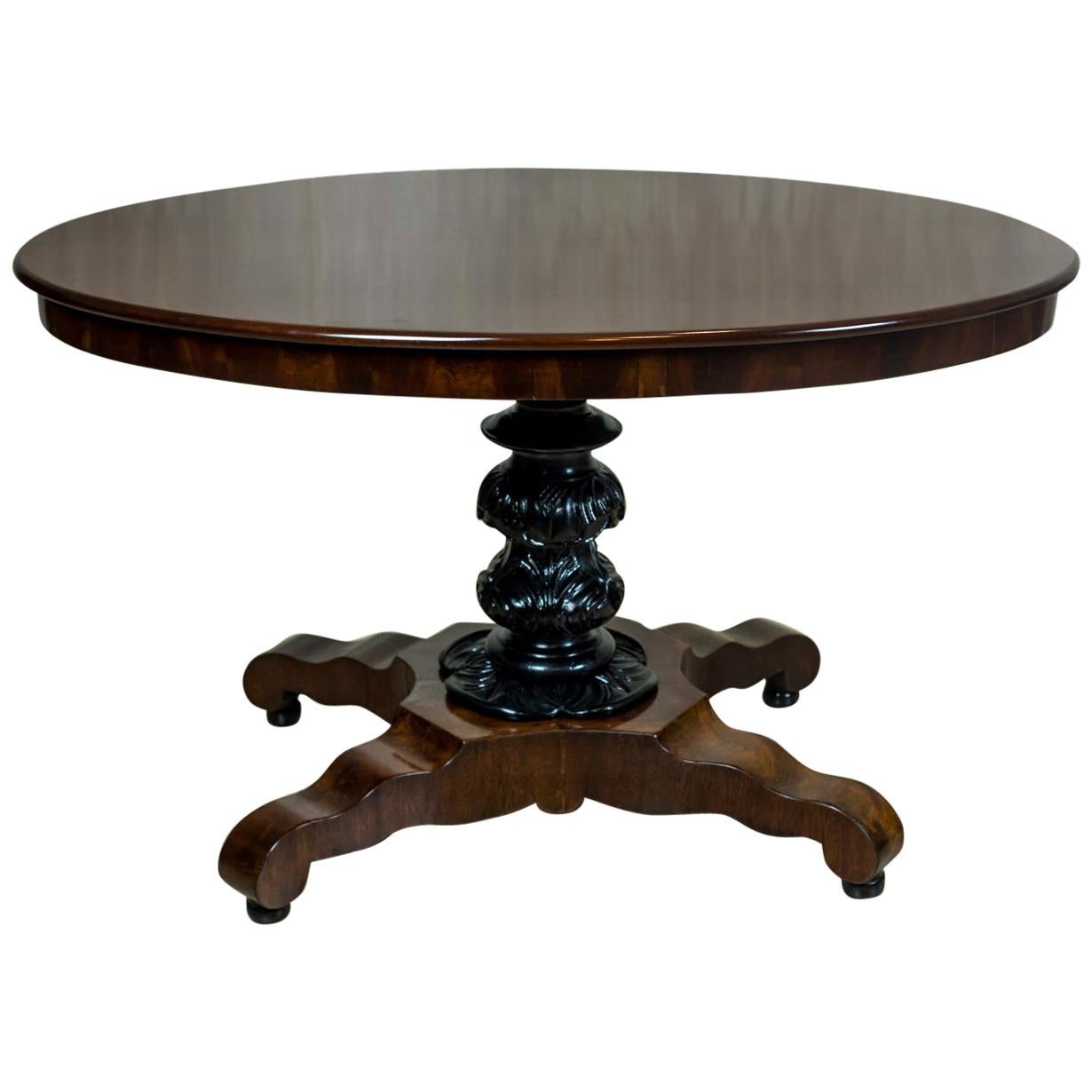 Ovaler Mahagoni-Tisch, um das 19. Jahrhundert