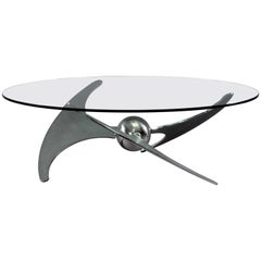 Height Adjustable Coffe or Diningtable L.Campanini for Carma, Italy, 1973