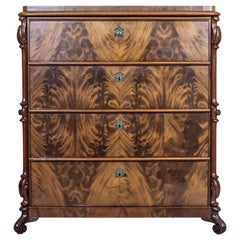 19th-Century Louis Philippe Dresser/Chiffonier Veneered with Mahogany