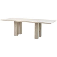 Pure Minimalist Bleached Ash Dining Table by Ameé Allsop, AA101