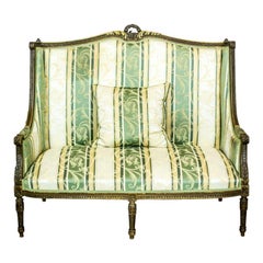 Antique Small Upholstered Sofa from the Late 19th Century