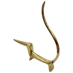 Brass Sculpture of Dog Dachshund in Brass, Ring Holder, Austria, 1960s