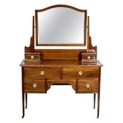 Antique English Vanity Veneered with Mahogany, circa 1890