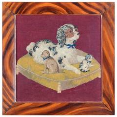 English Berlin Wool Needlework Picture of Cavalier King Charles Spaniel 5