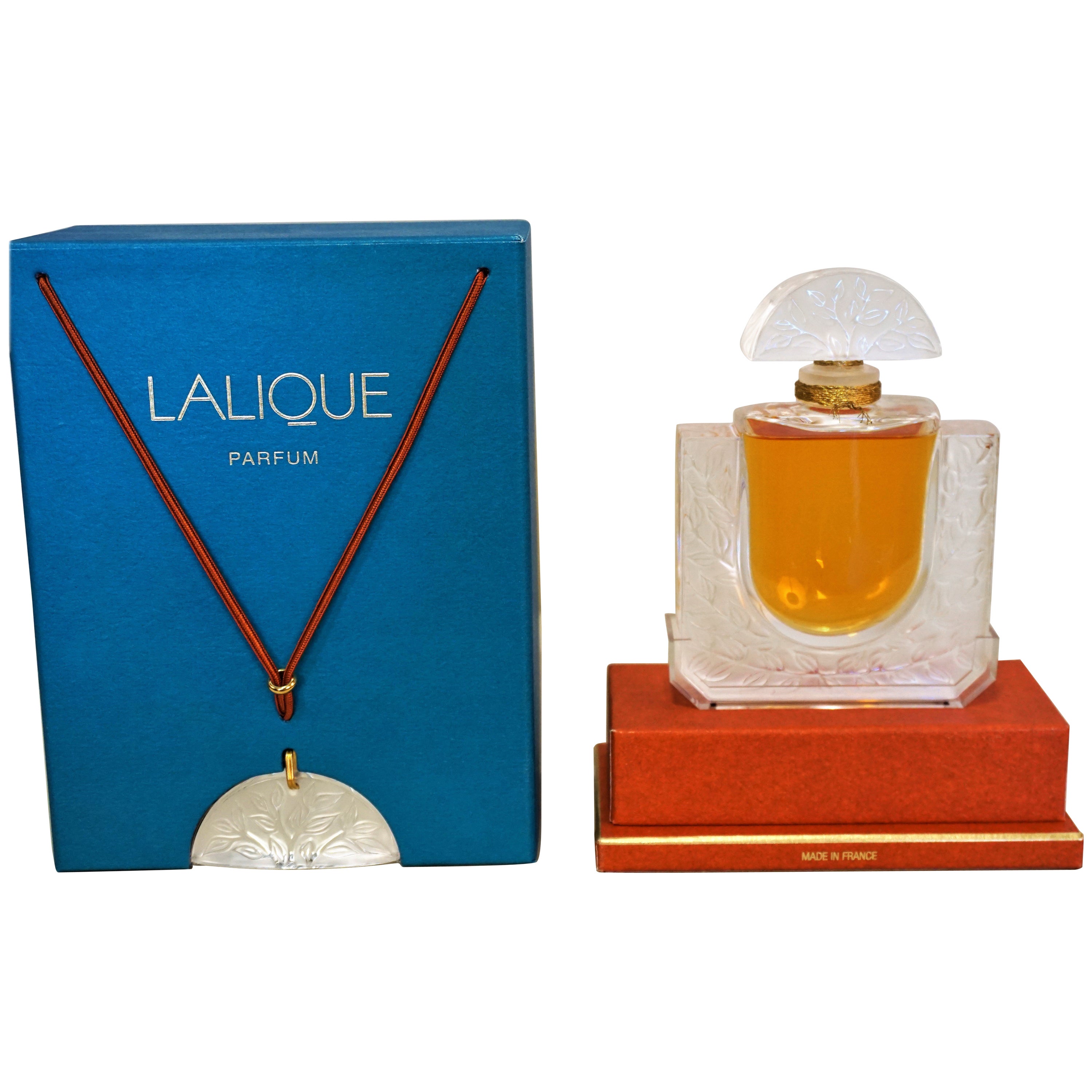 Lalique France Cut Crystal Perfume Decanter BottleSigned For Sale at 1stDibs