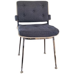 Lacquered Plywood and Chrome Chair by Alain Richard, France, 1960s