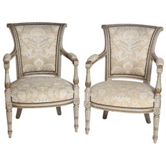 Pair of French Neoclassical Armchairs