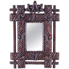 Small Wall Mirror Black Forest, Germany, circa 1880