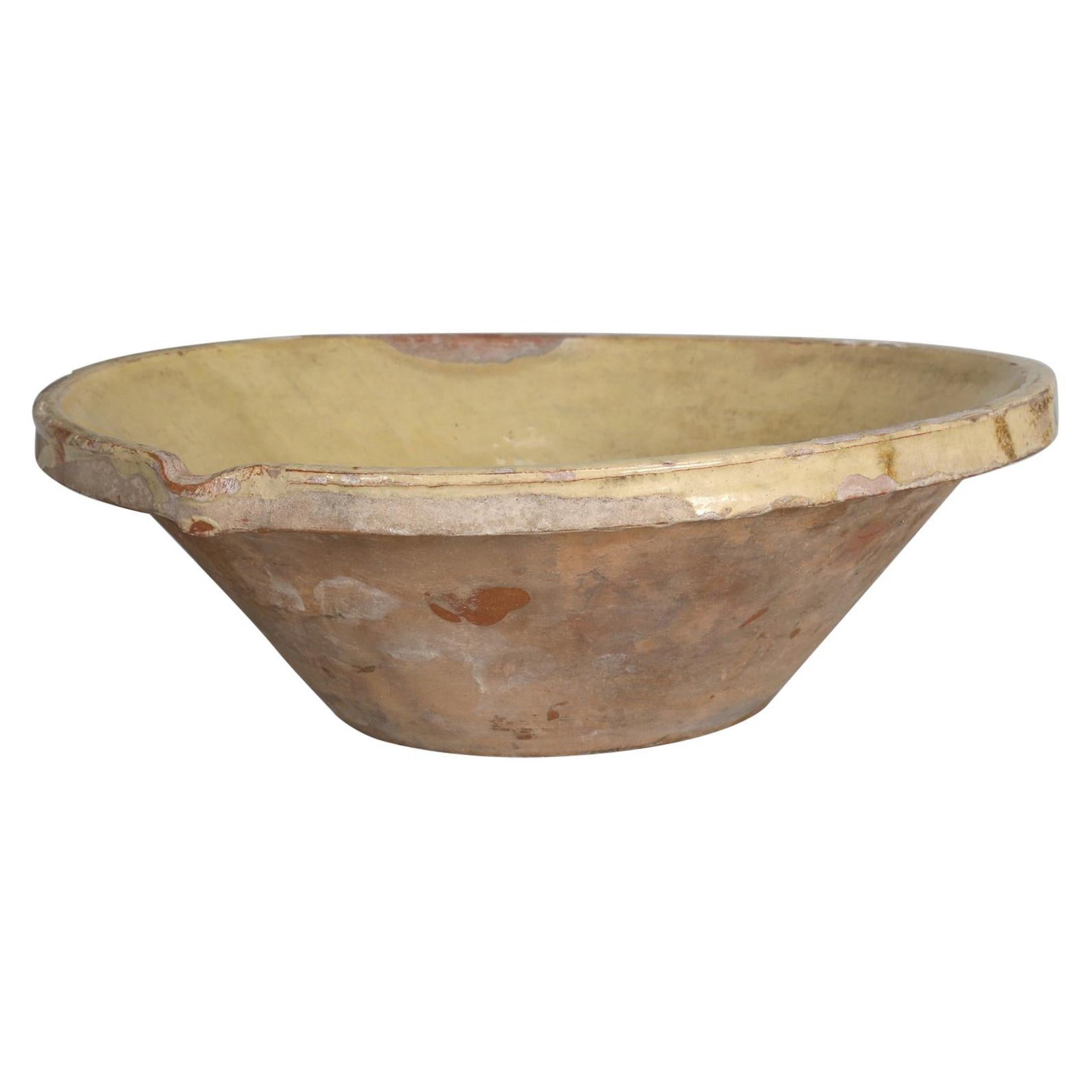 Antique English Pancheon Bowl from Leek in Northern England c1880-1900 For Sale