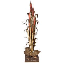 Cattail and Waterlilies Lamp