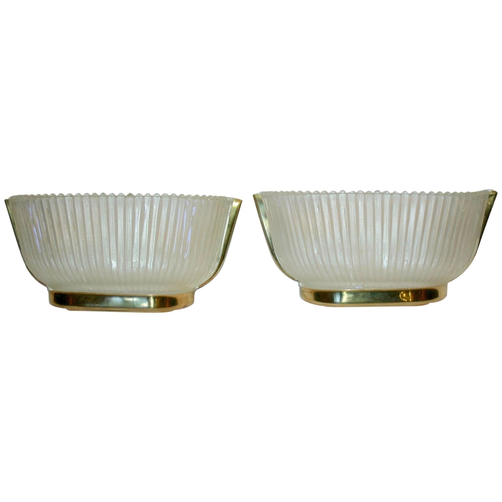 Pair of Moderne Venetian Glass Sconces