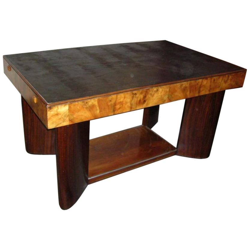 Mid-Century Modern Italian Deco Adjustable Table, 1940s For Sale