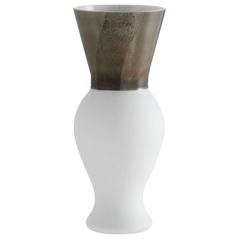 Venini Regina Vase in MilkWhite Glass by Rodolfo Dordoni For Sale at 1stDibs