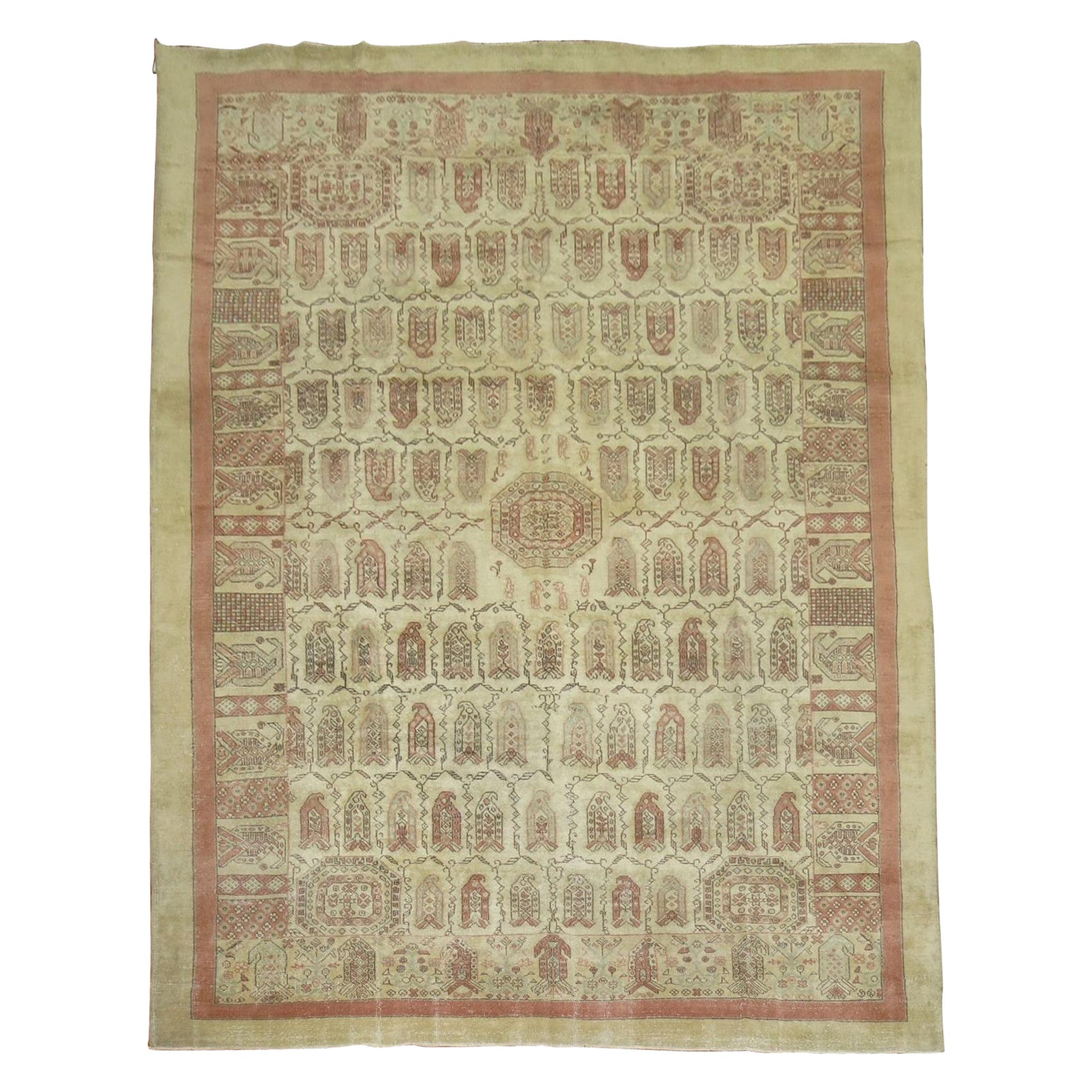 Zabihi Collection Vintage Turkish Anatolian Room Size Rug