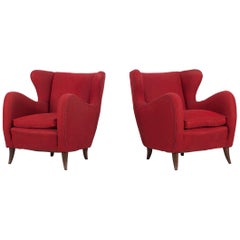 Melchiorre Bega Italian Pair of Armchairs, 1950s