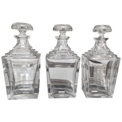 Art Deco Thick Crystal Decanters