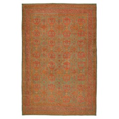 Zabihi Collection Palace Size Antique Turkish Oushak Rug