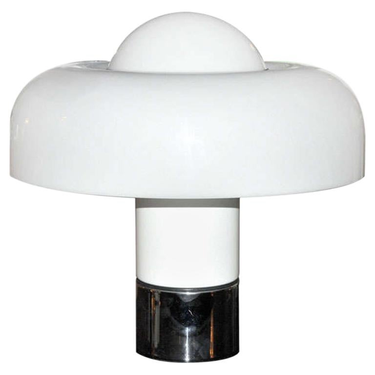 Table Lamp (Pair Available) "Brumbury" in White by Luigi Massoni for Guzzini For Sale