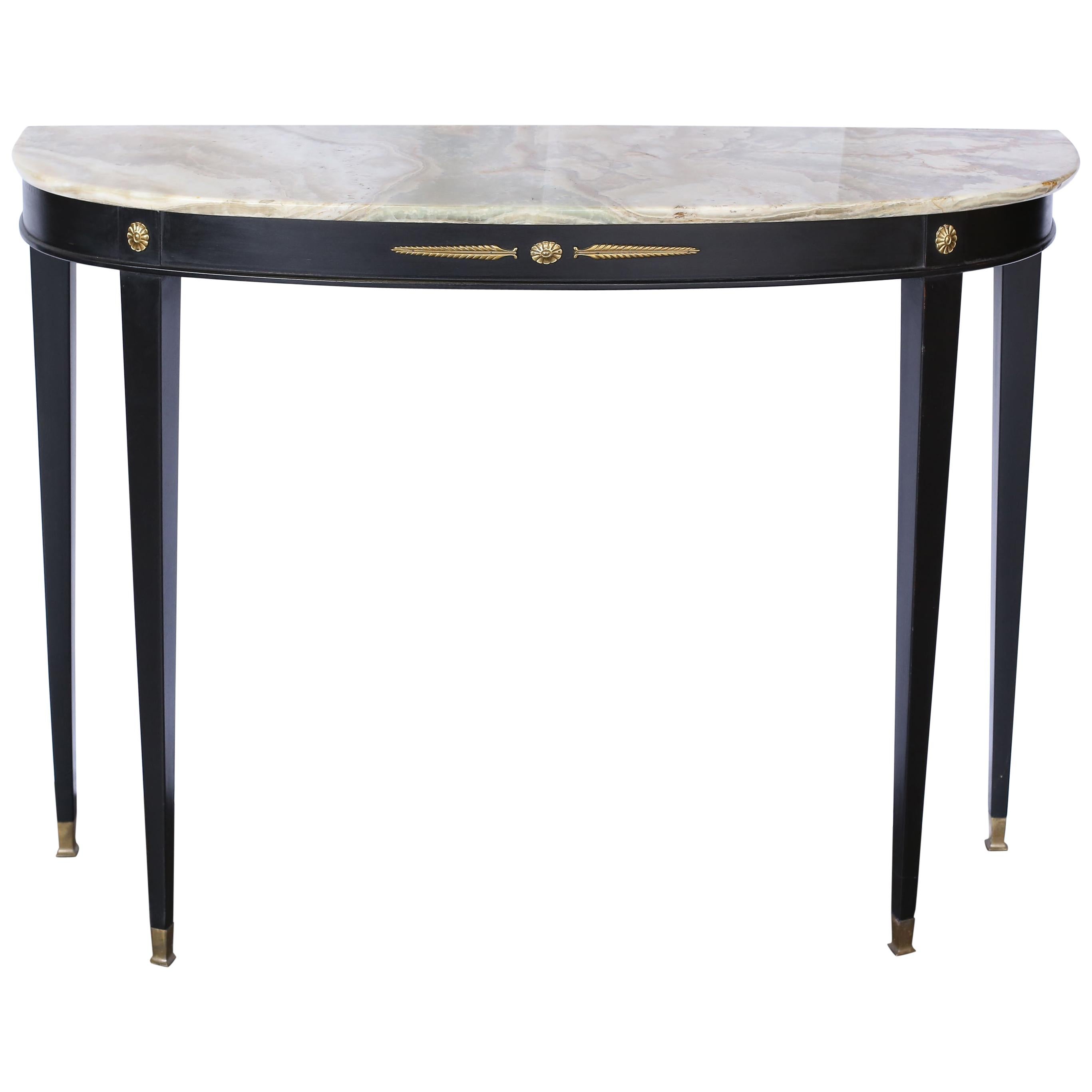Beechwood Console with Marble Top