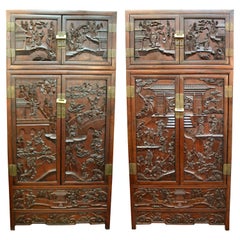 Hand-Carved Case Pieces and Storage Cabinets