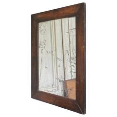 Antique Small 19th Century French Wood Framed Mirror