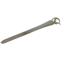 Wonderful Antique English Sterling Silver Letter Opener, Game Bird, Pheasant