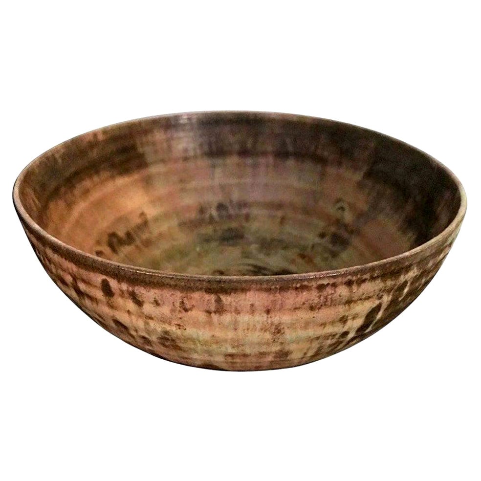 Beatrice Wood Signed Mid-Century Modern California Glazed Studio Ceramic Bowl