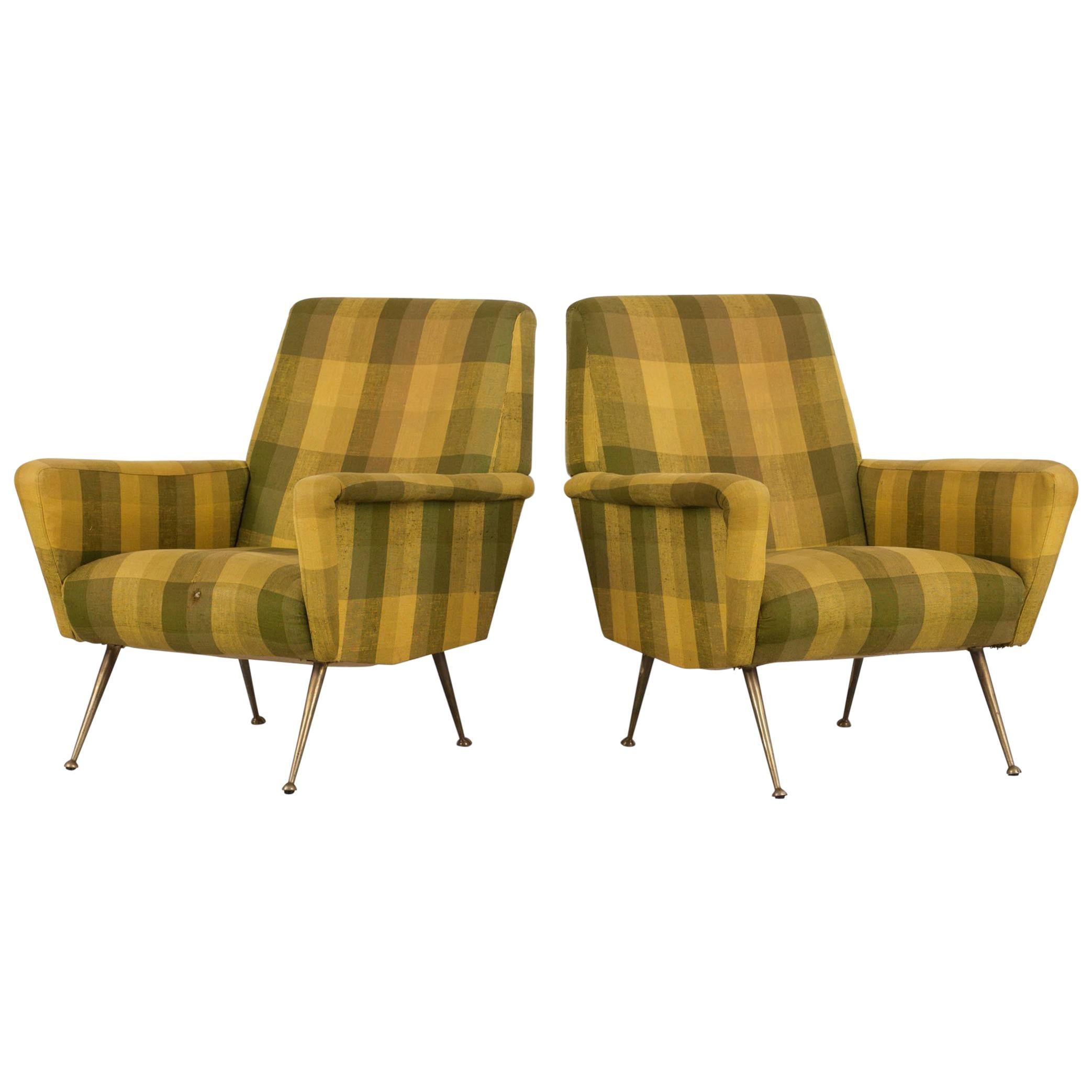 Set of Two Armchairs, Italy, 1950s