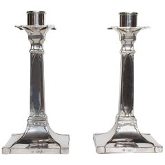 Art Nouveau Silver Candlesticks